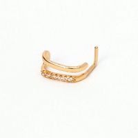 Gold 20G Dainty Crystal Nose Ring