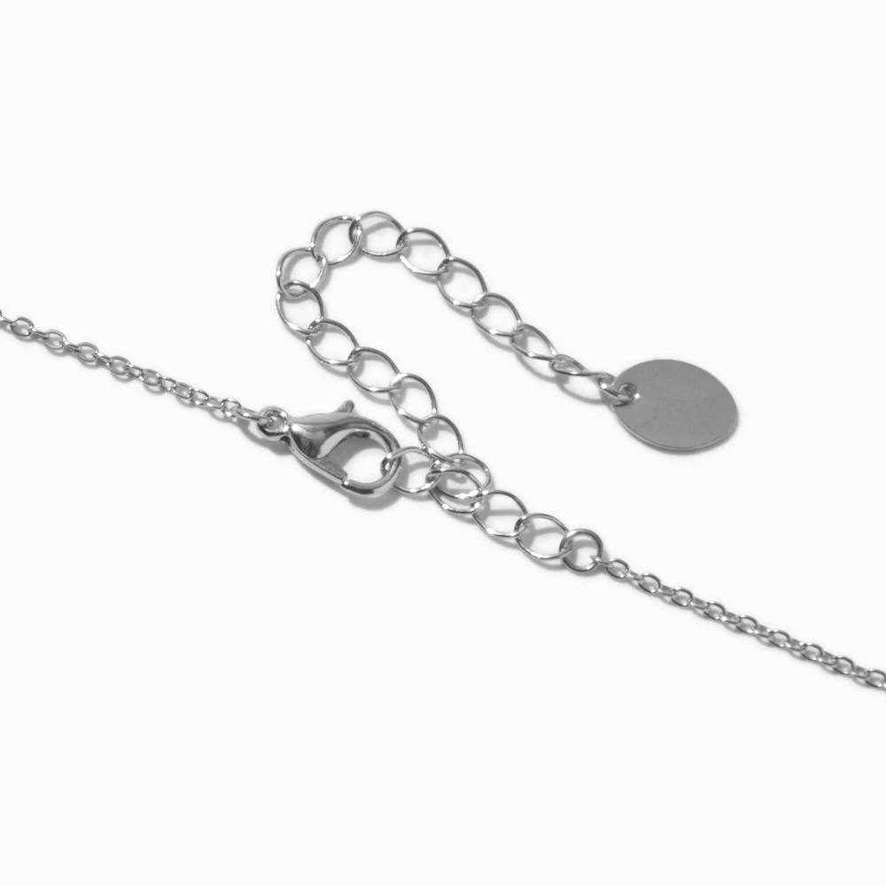 Silver-tone Bead & Disk Confetti Chain Necklace