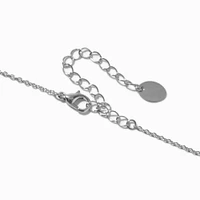 Silver-tone Bead & Disk Confetti Chain Necklace