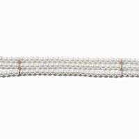 Gold-tone Pearl Multi-Strand Choker Necklace