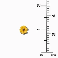 Yellow Sunflower Stud Earrings