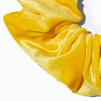 Medium Yellow Velvet Hair Scrunchie