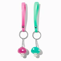 Mushroom Glow In the Dark Best Friends Wristlet Keychains - 2 Pack