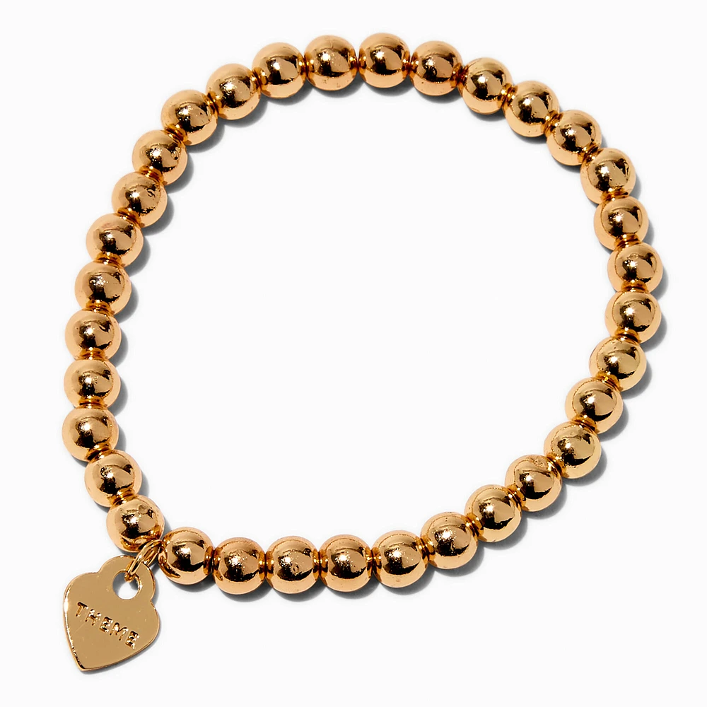 T H E M E x Claire's Gold-tone Shot Bead Stretch Bracelet