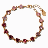 Claire's x Sliving by Paris Hilton Pink Ombre Heart Bracelet