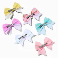 Claire's Club Quirky Pastel Hair Bow Clips - 6 Pack