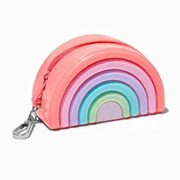 Rainbow Jelly Coin Purse Keychain