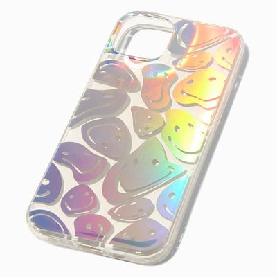 Holographic Happy Face Protective Phone Case - Fits iPhone® 13/14/15