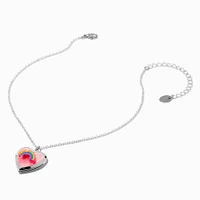 Claire's Club Rainbow Locket Silver-tone Necklace