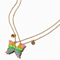 Best Friends Rainbow Butterfly Pendant Necklaces - 2 Pack