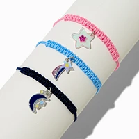 Claire's Club Starry Braided Adjustable Bracelets - 3 Pack