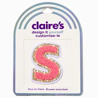 Pink S Initial Stick-On Patch