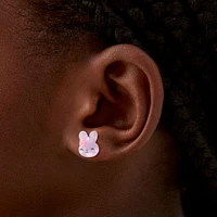 Purple Bunny Stud Earrings