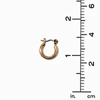 Gold 10MM Tube Hoop Earrings