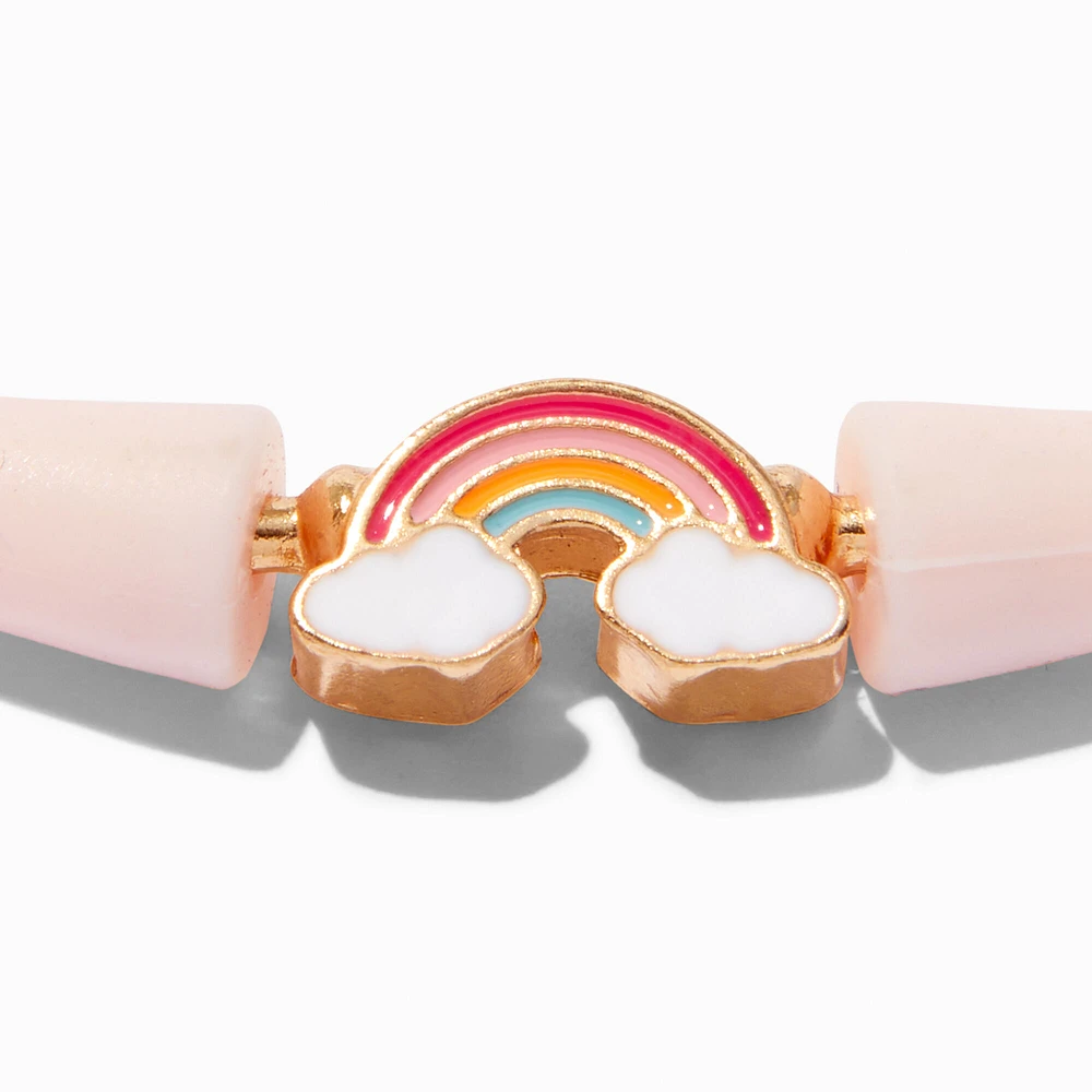 Pastel Pink Rainbow Silicone Bracelet