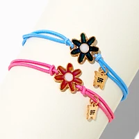 Best Friends Mood Flower Adjustable Bracelets - 2 Pack