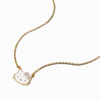 Hello Kitty® 50th Anniversary Claire's Exclusive Sterling Silver 3/8 ct. tw. Lab Grown Diamond & Enamel Pendant Necklace