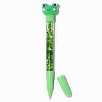 Green Frog Water-Filled Star Glitter Pen
