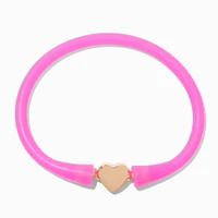 Pink Heart Silicone Bracelet