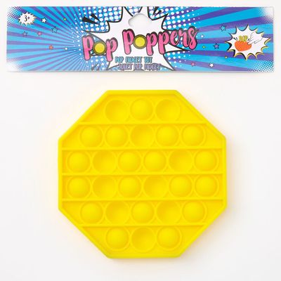 Pop Poppers Hexagon Fidget Toy - Yellow