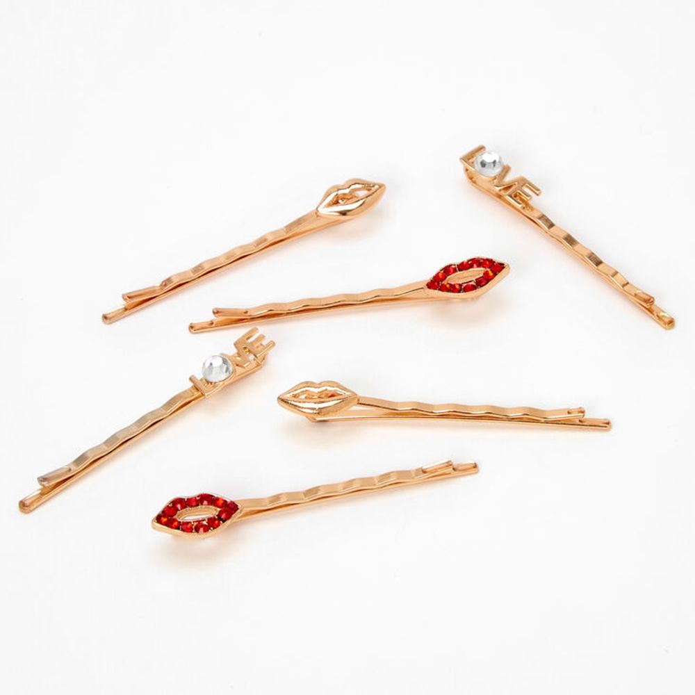 Gold & Silver Butterfly Hair Pins - 6 Pack