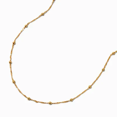 C LUXE by Claire's 18k Yellow Gold Plated Station Twisted Chain Necklace