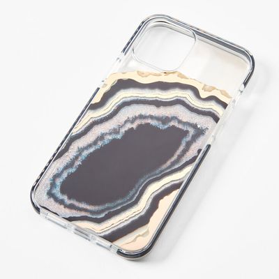 Black Marble Protective Phone Case - Fits iPhone 12/12 Pro