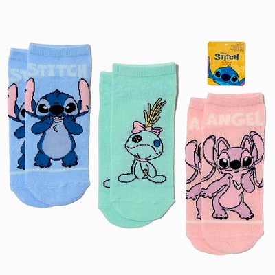 Disney Stitch BFF No Show Socks - 3 Pack