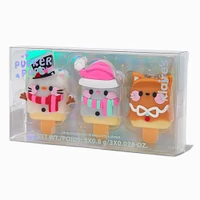 Pucker Pops® Christmas Critter Lip Gloss Set - 3 Pack