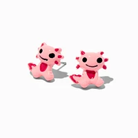 Pink Axolotl Stud Earrings