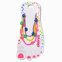 Claire's Club Floral Beaded Anklets - 3 Pack