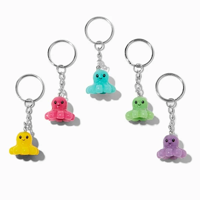 Glow in the Dark Octopus Best Friends Keychains - 5 Pack