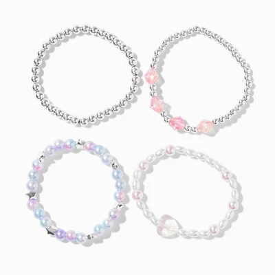 Claire's Club Starry Seed Bead Stretch Bracelets - 4 Pack