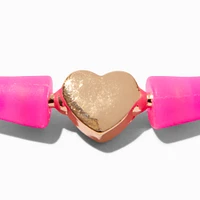 Pink Heart Silicone Bracelet