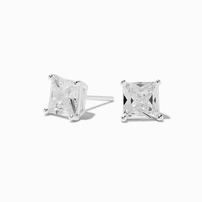 C LUXE by Claire's Sterling Silver Cubic Zirconia 6mm Square Stud Earrings