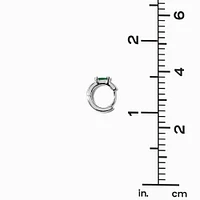 Emerald Green Cubic Zirconia 10MM Huggie Hoop Earrings