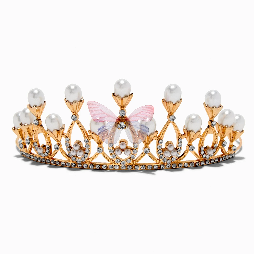 Claire's Club Pearl Butterfly Tiara