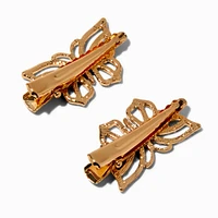 Claire's Club Gold-tone Butterfly Hair Clips - 2 Pack