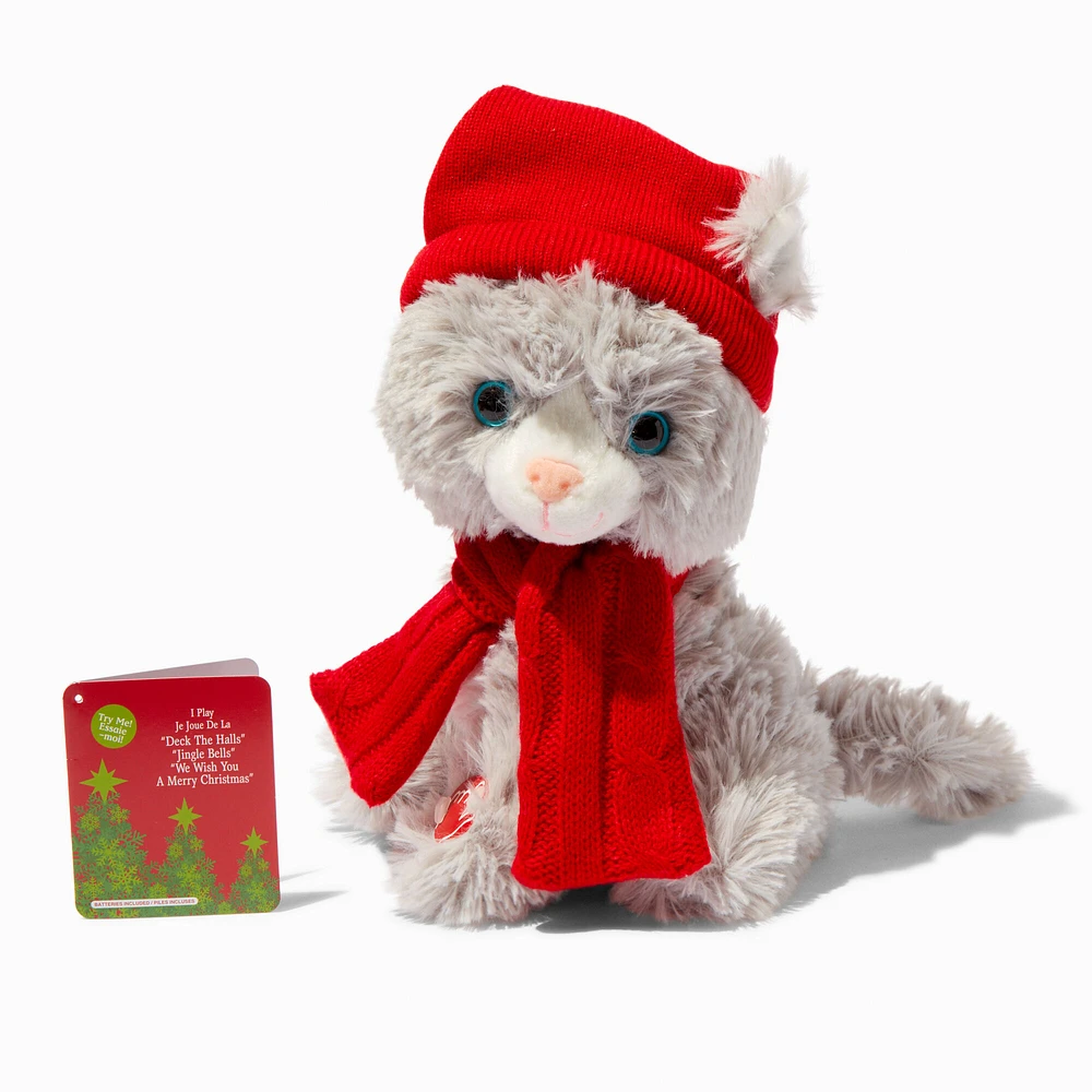 Animated Christmas Cat Plush Toy