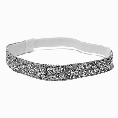 Claire's Club Silver Glitter Headwrap