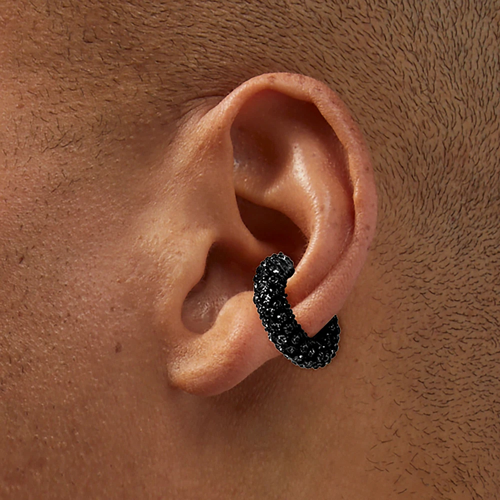 Black Crystal Pavé Chunky Ear Cuff