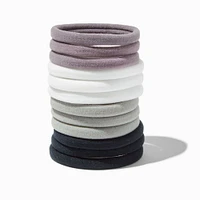 Gray Tonal Rolled Hair Ties - 12 Pack