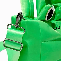 Green Frog Quilted Crossbody Tote Bag