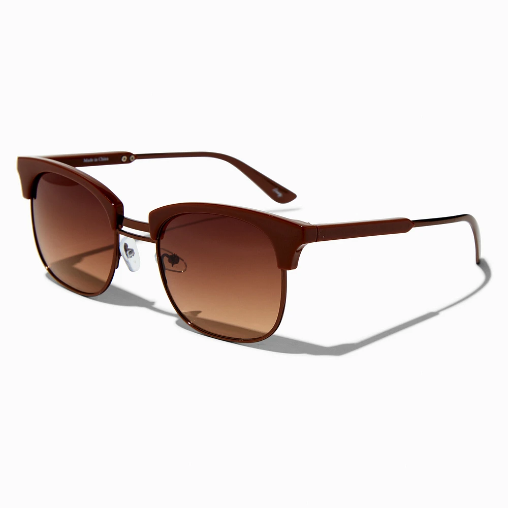 Brown Browline Sunglasses