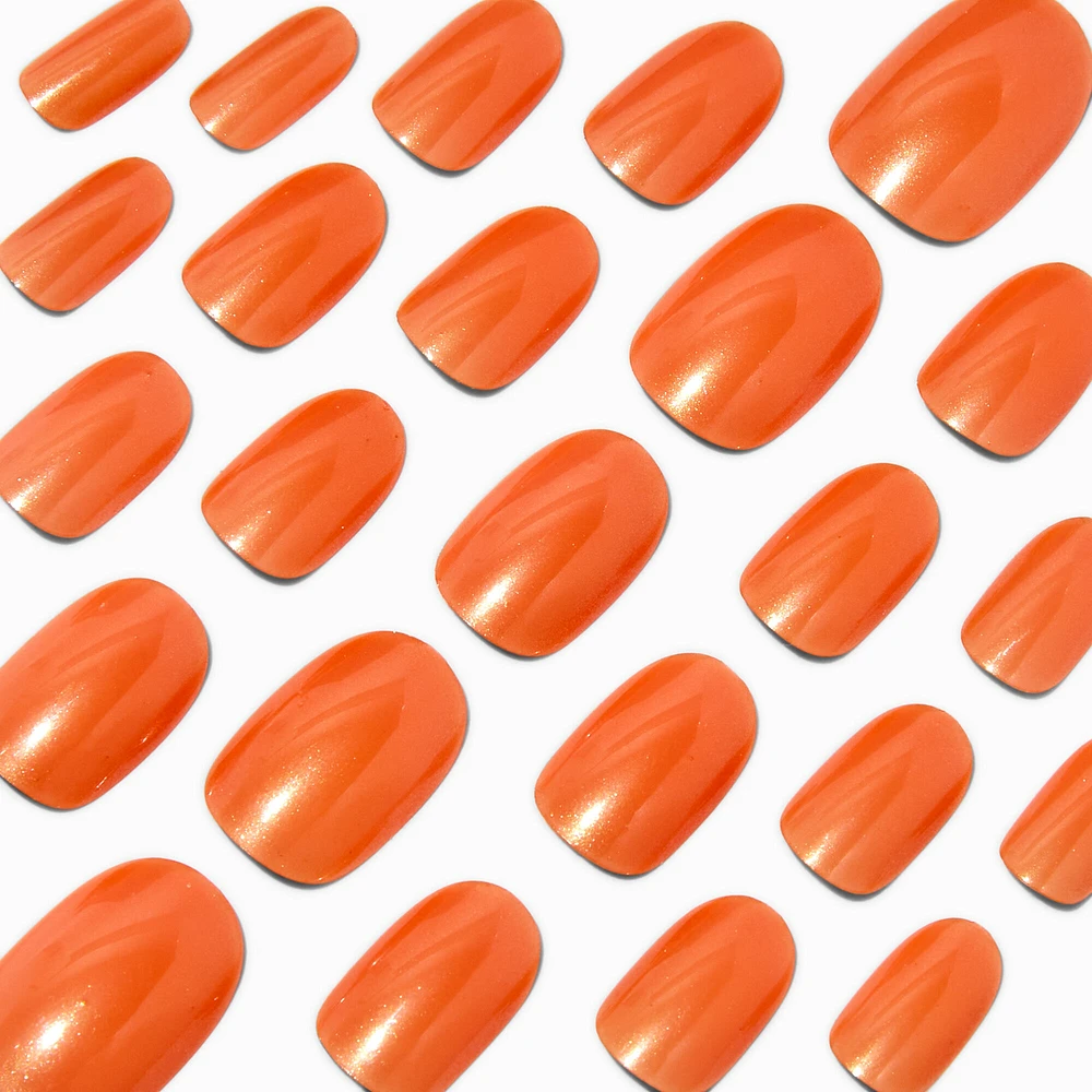 Dark Nude Glazed Medium Oval Vegan Faux Nail Set - 24 Pack