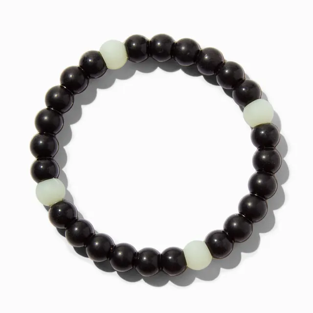 Claire's Black & White Dream Beaded Stretch Bracelets - 5 Pack