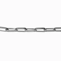 Silver-tone Large Paper Clip Chain Bracelet