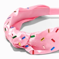 Pink Sprinkle  Knotted Headband