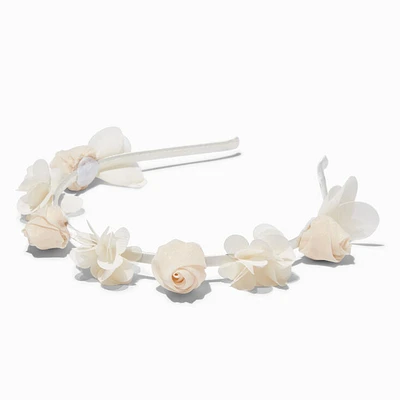 Ivory Floral Embellished Headband