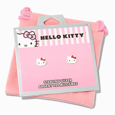 Sterling Silver Hello Kitty® Enamel Stud Earrings